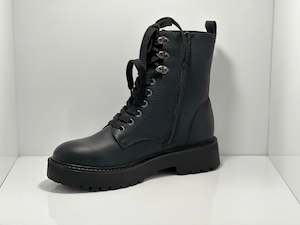 Ankle Boot: Raine Zip & Lace Vegan Faux Fur Lined Boot Los Cabos