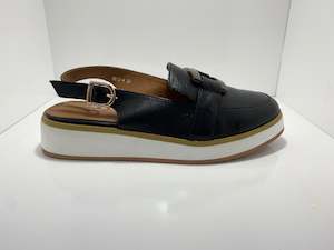 A E: Quid Leather Slingback Tortoise Buckle A & E