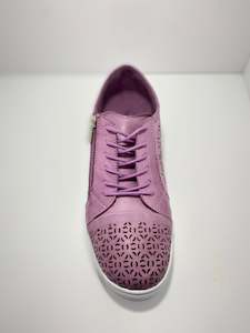 Cabello: Cabello EG16 Laser Cut Leather Upper Zip & Lace Sneaker