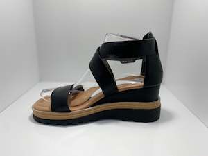 Becker Leather Ankle Strap Sandal D & J