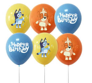 Balloons: 12 pcs Blue Heeler Balloons (Set A)