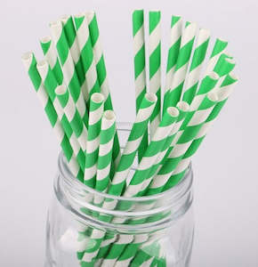 Army Camouflage: Paper straws - green - 25 pcs