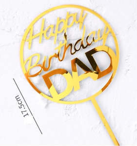 Just For Dad: "Happy Birthday Dad" cake plaque/topper