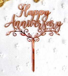 Anniversaries: "Happy Anniversary" cake plaque/topper