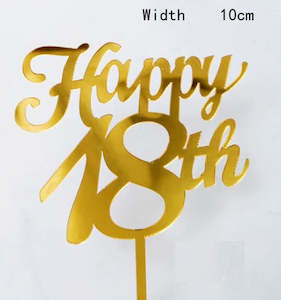 Happy 18th cake topper/plaque