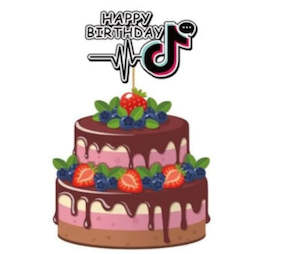 Social Media: Tick Tock Cake topper - Style A