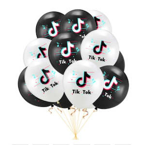 Social Media: 12 pcs Tick Tock balloons - Set A