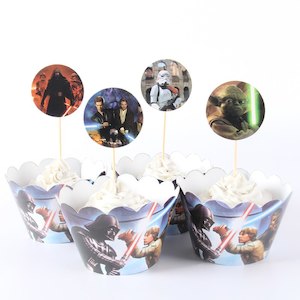 End Of Stock Sale Items: Space Wars cupcake wrappers and toppers