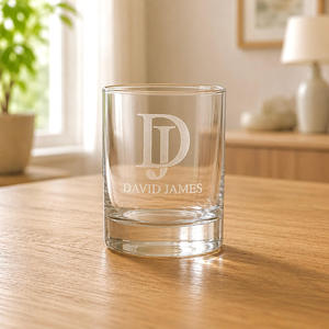 Custom Whiskey Glass with Initials and Name