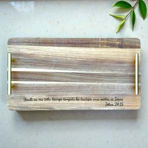 Personalised Unique Christmas Gifts: Personalised Christening Serving Platter with Bible Verse