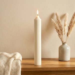 Custom Scented Tall Ribbed Soy Wax Candle