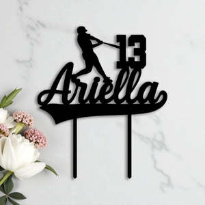Custom Baseball Birthday Cake Topper