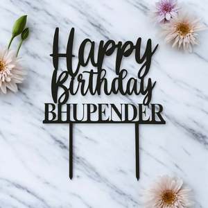 Happy Birthday Name Cake Topper