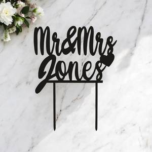 Custom Mr & Mrs Wedding Cake Topper