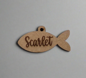 Custom Pet Id Tags: Engraved Fish Cat ID Tags