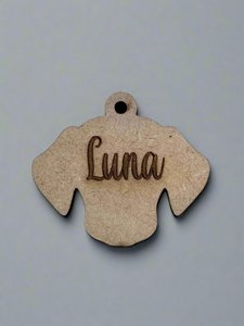 Custom Pet Id Tags: Engraved Dog Face Pet ID Tags