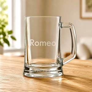 Personalised Beer Glasses: Personalised Glass Beer Tankard with Name