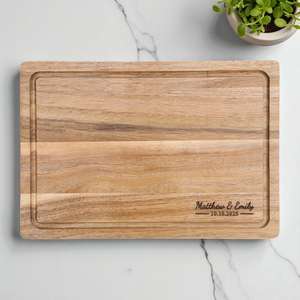 Personalised Wedding Chopping Board With Couple Names & Date