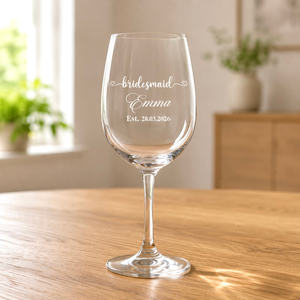 Personalised Bridal Shower Wine Glasses