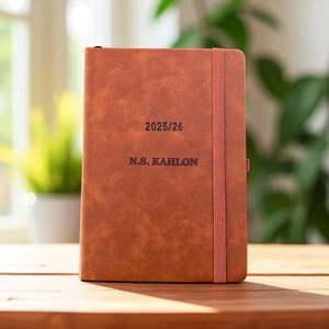 Personalised Leather Planner with Name or Message