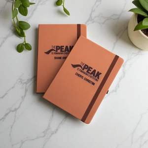 Personalised Engraved Journals: Personalised Business Leather Journal Engraved with Logo or Name