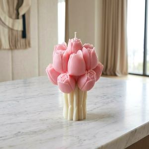 Custom Soy Wax Tulip Bouquet Scented Candle