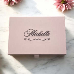 Personalised Taupe Jewellery Organiser with Name or Initials