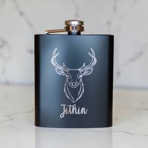 Personalised Hip Flasks: Engraved Hip Flask with Custom Design and Name