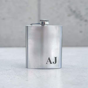 Personalised Hip Flasks: Personalised Stainless Steel Hip Flask
