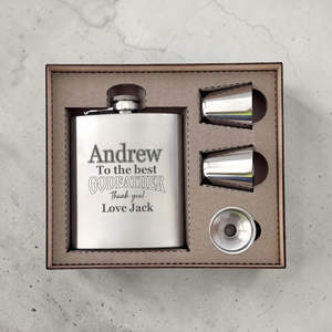 Engraved Godparent Hip Flask