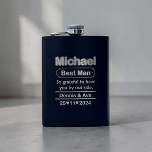 Engraved Groomsmen Hip Flask