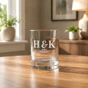 Personalised Gifts For Couples: Engraved Anniversary Whiskey Glass