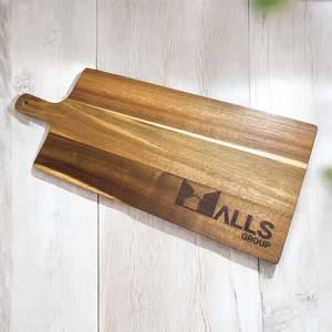 Personalised Acacia Wood Business Serving Board