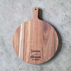 Personalised Engraved Serving Boards: Engraved Serving Board Anniversary Gift