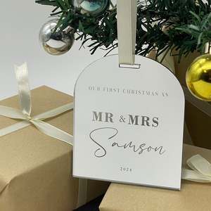 Christmas: First Christmas Mr + Mrs Bauble