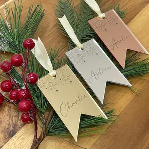 Christmas: Mirror Name Gift Tag (Set of 3)