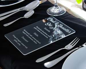 Events: Three Course Menu