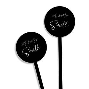 Classic Wedding Drink Stirrers (Set of 6)