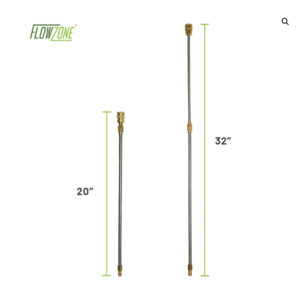 All: FlowZone Quick Connect Extension Wand (SS) 50cm to 81cm