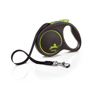 Flexi Black Design - 5m Tape Retractable Leash