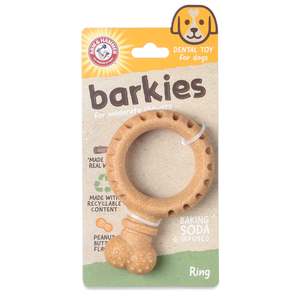 Dog Toys: Arm & Hammer Barkies Ring Dog Toy - Peanut Butter Flavour