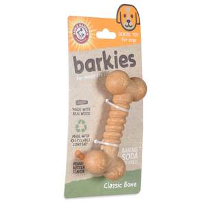 Dog Toys: Arm & Hammer Barkies Classic Bone Dog Toy - Peanut Butter Flavour