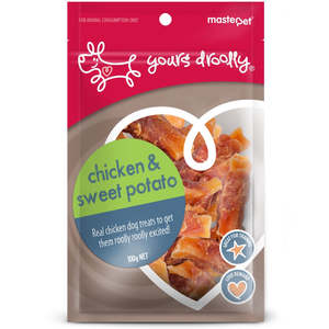 Dog Treats: Yours Droolly Chicken & Sweet Potato 110g