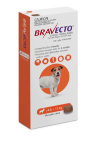 Dog Flea Worm: Bravecto Dog S 4.5-10KG