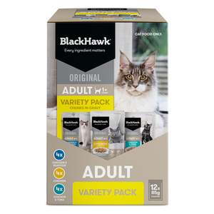 Cat Food: Black Hawk Cat 12pk Variety Box