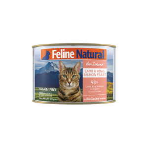 Cat Food: Feline Natural Lamb and Salmon Feast Can Tray 12 x 170g