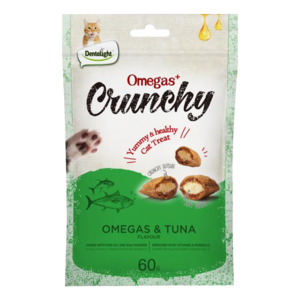 Cat Treats 1: Dentalight Crunchy Cat Treat Omegas & Tuna Flavour