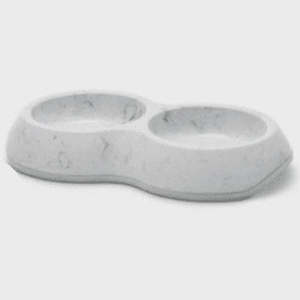 Savic Delice Cat/Dog Double Bowl - Marble 10.5cm