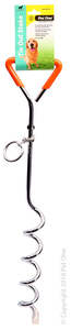 Dog Tethering Accessories: Pet One Tie Out Stake 45cm X 8mm With Plastic Handle