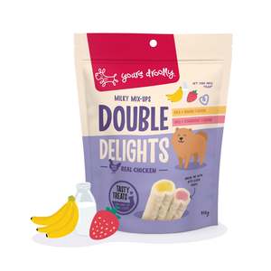 Dog Treats Packaged: Yours Droolly Milky Mix-Ups Double Delights 350g